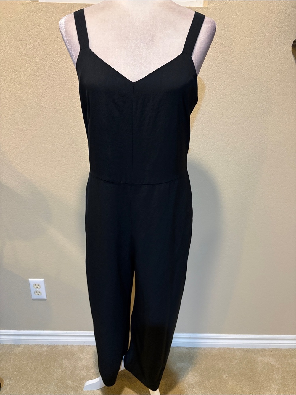 Everlane Black Sleeveless V-Neck Jumpsuit